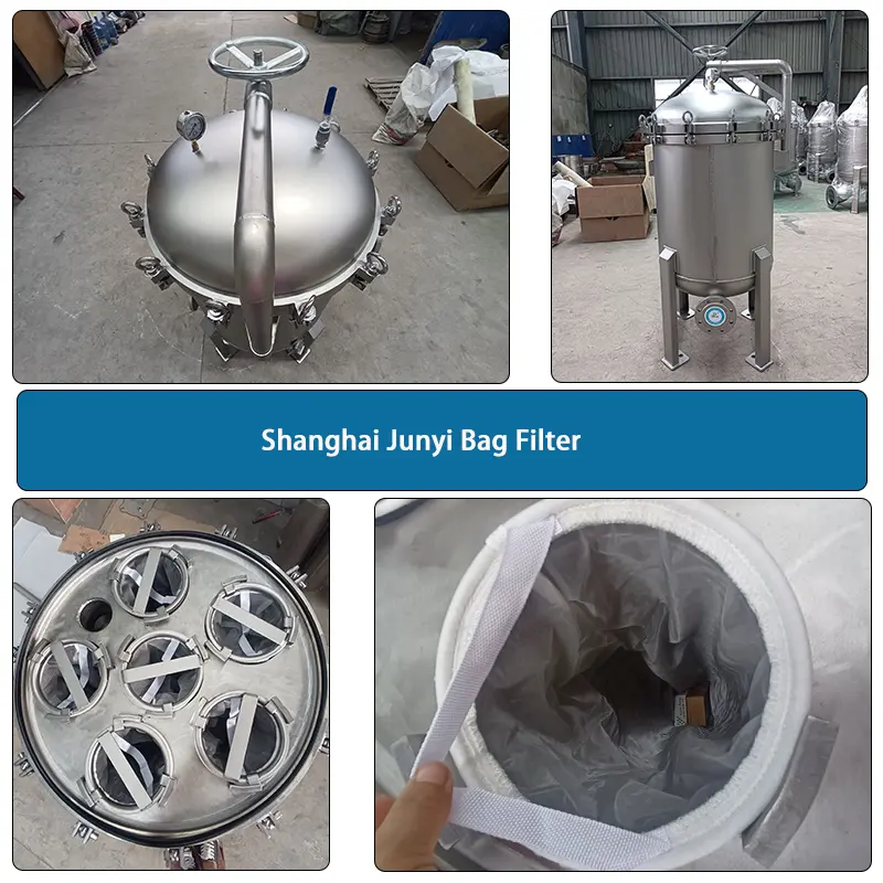  Stainless Steel 304/316L Multi-Bag Liquid Filter Housing for Water Treatment